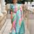 Sea green faux banarasi silk blend multi-colour saree