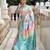 Sea green faux banarasi silk blend multi-colour saree