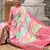 Pink faux banarasi silk multi colour saree with all over zari weawing design