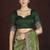 Green Color Fancy Fendy Satin Fabric Saree