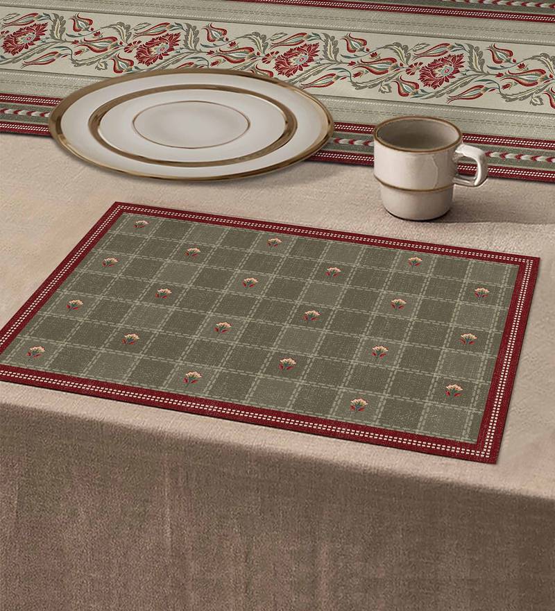 Suzani Table Mat Set of 2 – Designer Dining Placemats for Elegant Table Décor