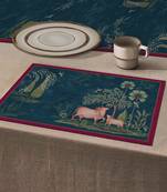 Pichwai Table Mat - Blue (set of 2)