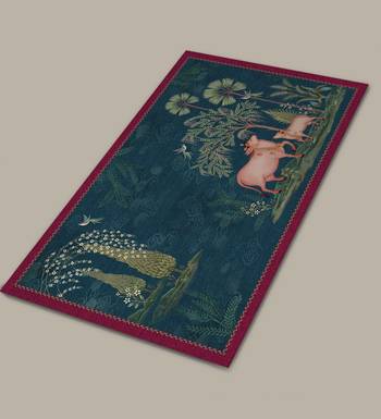 Pichwai Table Mat - Blue (set of 2) 4
