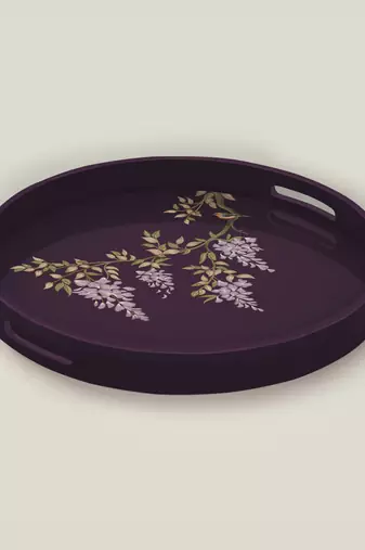Aurielle wooden RoundTray by Preetier