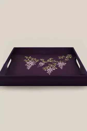 Aurielle  Square Wooden  Serving Tray-Medium