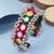 Silver plated traditional vibrant hand embroidered ghungroo kada adjustable bracelet for women (adb573)