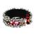 Silver plated traditional vibrant hand embroidered ghungroo kada adjustable bracelet for women (adb573)