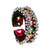 Silver plated traditional vibrant hand embroidered ghungroo kada adjustable bracelet for women (adb573)