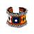 Silver plated traditional embroidered ghungroo adjustable kada for women (adb574)