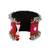 Silver plated traditional embroidered ghungroo adjustable kada for women (adb574)