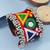 Oxidised silver plated multicolor thread handcrafted bracelet with mirror work (adb576)