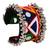 Oxidised silver plated multicolor thread handcrafted bracelet with mirror work (adb576)