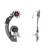 Silver plated handcrafted oxidised floral ear cuffs with intricate detailing for women (e3395ox)