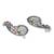 Silver plated handcrafted oxidised multicolor floral ear cuff with beaded detailing for women (e3397ox)