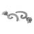 Silver plated oxidised peacock ear cuff with jhumka detailing for women (e3398ox)