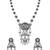 Oxidised rajwadi ganesh pendant necklace set with earrings for women (mc231ox)