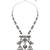 Oxidised peacock motif dangler pendant necklace set with jhumka earrings for women (mc232ox)