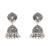 Oxidised peacock motif dangler pendant necklace set with jhumka earrings for women (mc232ox)