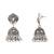 Oxidised peacock motif dangler pendant necklace set with jhumka earrings for women (mc232ox)