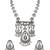 Oxidised elephant motif tribal long necklace set for women (mc233ox)