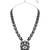 Oxidised elephant motif traditional necklace set with earrings for women (mc234ox)