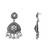 Oxidised silver plated traditional statement necklace set with earrings for women (mc237ox)
