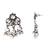 Oxidised floral design statement necklace set with earrings for women (mc239ox)