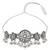Oxidised silver floral motif adjustable choker necklace with earrings for women (mc240ox)