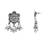 Oxidised silver floral motif adjustable choker necklace with earrings for women (mc240ox)