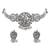 Oxidised krishna motif temple necklace set with earrings for women (mc242ox)