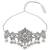 Oxidised silver plated hexagon floral motif necklace set with earrings for women (mc243ox)