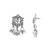 Oxidised silver plated hexagon floral motif necklace set with earrings for women (mc243ox)