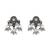 Oxidised silver plated floral pattern traditional necklace set for women (mc244ox)