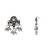 Oxidised silver plated floral pattern traditional necklace set for women (mc244ox)