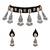 Oxidised shell motif navratri necklace set with earrings for women (mc245ox)