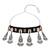 Oxidised shell motif navratri necklace set with earrings for women (mc245ox)
