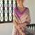 Wine color madhubani print tussar silk saree with blouse