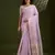 Purple color gota-patti weaves checks body and tiny gold zari weave butties  tissue linen silk saree with blouse