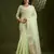 Green color gota-patti weaves checks body and tiny gold zari weave butties  tissue linen silk saree with blouse