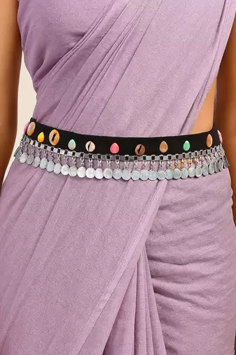 Navratri silver oxidised traditional adjustable kamarband/belly chain/hip chain/wait chain for women 