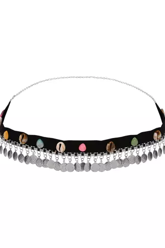 Navratri silver oxidised traditional adjustable kamarband/belly chain/hip chain/wait chain for women 
