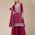 Rani pink color embroideried faux georgette semi stitched salwar suit