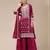 Rani pink color embroideried faux georgette semi stitched salwar suit