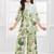 Cotton silk woven geometric print cotton silk kurta and palazzo-grey