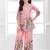 Cotton silk woven graphic print cotton silk kurta and palazzo-peach