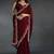 Maroon sequin embroidered fendy two tone satin silk blend saree sari