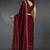 Maroon sequin embroidered fendy two tone satin silk blend saree sari