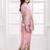 Cotton silk woven graphic print cotton silk kurta and palazzo-peach