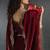 Maroon sequin embroidered fendy two tone satin silk blend saree sari