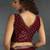 Maroon sequin embroidered fendy two tone satin silk blend saree sari